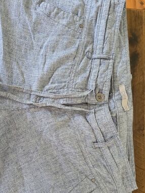 Dalia Light Blue Striped Casual Pants